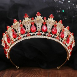 Bridal Crown Headwear Crystal Tiara Baroque Vintage Princess Queen For Women Wedding Crown Hair Dress Accessories Party Jewelry
