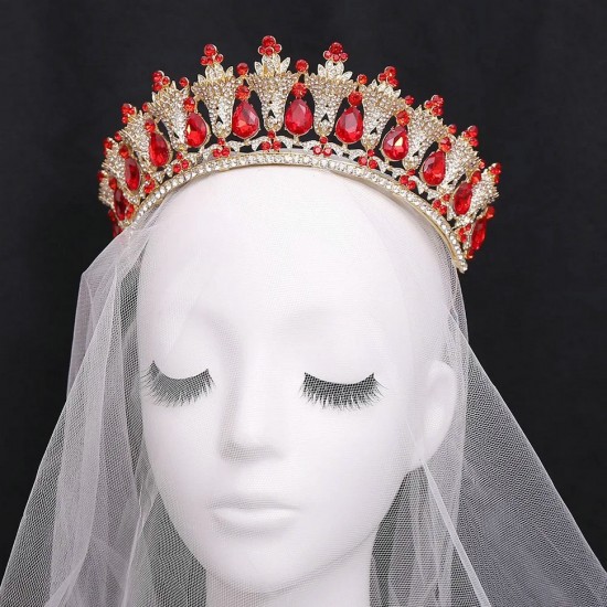 Bridal Crown Headwear Crystal Tiara Baroque Vintage Princess Queen For Women Wedding Crown Hair Dress Accessories Party Jewelry