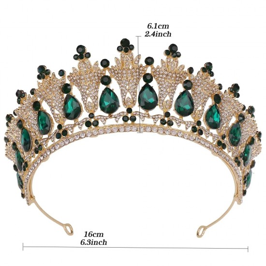 Bridal Crown Headwear Crystal Tiara Baroque Vintage Princess Queen For Women Wedding Crown Hair Dress Accessories Party Jewelry