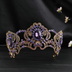 Bridal Headwear Vintage Lady Fashion Wedding Princess Rhinestone Tiara Birthday Crown Hair Accessories for Women Party Headdress