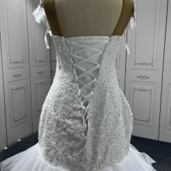 Cape Sleeve Wedding Dresses Mermaid White Ivory Satin Vestido De Novia 2024 Wedding Gowns Sweep Train