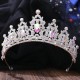 Colorful Baroque Colorful Crystal Crown Royal Bridal Wedding Rhinestone Tiara Princess High Quality Bridal Jewelry Headpiece