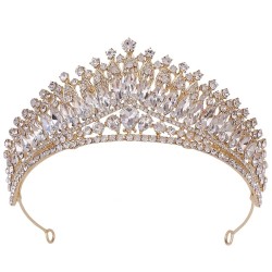 Crystal Tiara Baroque Vintage Princess Queen Bridal Crown Headwear For Women Girl Wedding Crown Hair Dress Accessories Jewelry