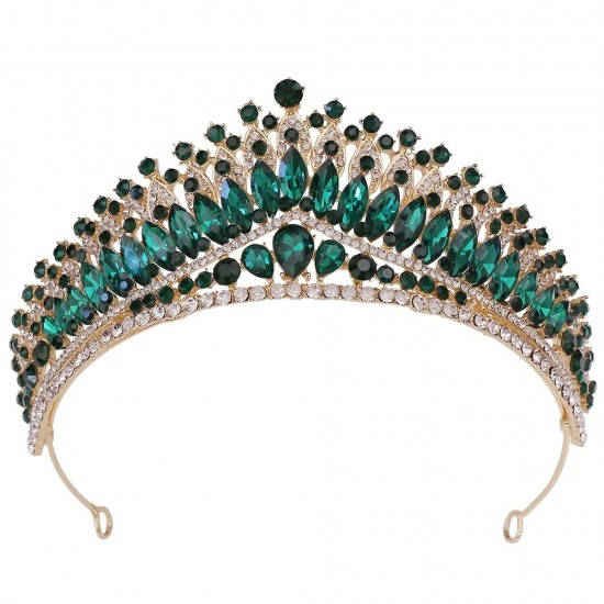 Crystal Tiara Baroque Vintage Princess Queen Bridal Crown Headwear For Women Girl Wedding Crown Hair Dress Accessories Jewelry