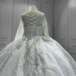 Custom Made Long Sleeves Wedding Dresses 2024 Luxury Princess Lace Ball Gown Bridal Gowns