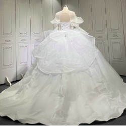 Detachable Sleeve Wedding Dress Plus Size Lace Up Bridal Gowns Luxury Wedding Dresses Custom Made