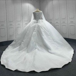 Elegant Wedding Dresses For Women 2024 Crystal Wedding Gowns Sweep Train Bride Dress vestidos de novia