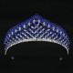 Green Rhinestone Geometric Bridal Tiaras Crown Baroque Crystal Pageant Prom Diadem Bride Headbands Wedding Hair Accessories