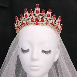 High Quality Crystal Crown Woman Headwear Banquet Wedding Bridal Hair Accessories Queen Diadem Jewelry Gift Decoration