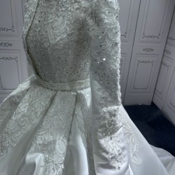 Long Sleeve Wedding Dresses 2024 Lace Appliques Princess Bride Gown Vestido De Noiva