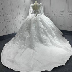 Long Sleeve Wedding Dresses Ball Gown Bridal Dresses Sequin vestido de novia