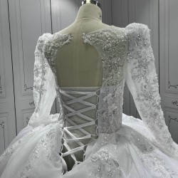 Long Sleeve Wedding Dresses Ball Gown Bridal Dresses Sequin vestido de novia