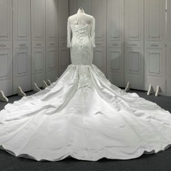Long Sleeve Wedding Dresses Beading Bridal Dress Mermaid Vestidos De Noiva