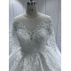 Long Sleeve Wedding Dresses White Lace Appliques Bridal Gown Ball Gown Bride Dress Vestido Noiva Praia 2024