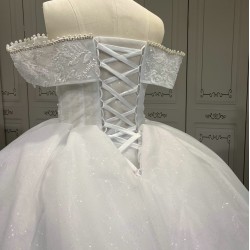 Luxury Ball Gown Tulle Sweetheart Wedding Dresses 2024 Strapless Floor Length Vestido de Novia Bridal Gowns