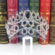 Luxury Baroque Bridal Headwear Green Women Wedding Dress Crown Big Crystal Tiaras Miss Universe Pageant Hair Accessories Diadem