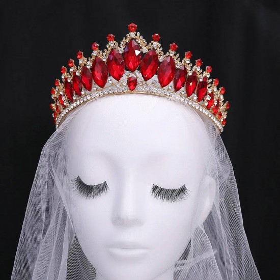 Luxury Crystal Crown Prom Fashion Rhinestone Crown For Women Bridal Wedding Headpieces Hair Accessories Jewelry Decoration