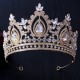 Luxury Rhinestone Geometric Bridal Tiara Crown Baroque Crystal Party Pageant Prom Diadem Bride Headband Wedding Hair Accessories