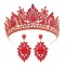 Luxury Wedding Crown Earrings Set Diadem Hair Accessories Bridal Tiaras Crystal Rhinestone Hairband Party Headdress Hair Jewelry