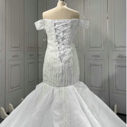 New Arrival Wedding Dresses Strapless Mermaid Bridal Gown Pearl Women Vestidos De Novia