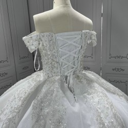 Off Shoulder Wedding Dresses Sequin Bridal Gowns robe de mariee Sweetheart Neck Bride Dresses vestido de novia