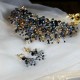 Purple Blue Tiaras And Crowns For Wedding Bride Party Beaded Crystal Diadems Rhinestone Head Ornaments Fashion Accessories Gift