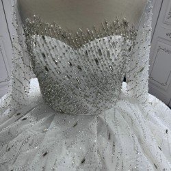 Robe De Mariee Ball Gown Wedding Dresses Sweetheart Tulle Long Sleeve Bridal Dress Vestido De Novia 2024