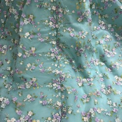 Spaghetti Strap Aqua Blue Quinceanera Dresses Flowers Appliques Sweetheart Ball Gowns Princess Vestidos De 15 Anos