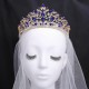 Vintage Baroque Princess Queen Crystal Crown Headwear Rhinestone Tiara for Women Bridal Wedding Hair Dress Accessories Jewelry