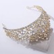 Vintage Baroque Princess Queen Crystal Crown Headwear Rhinestone Tiara for Women Bridal Wedding Hair Dress Accessories Jewelry