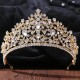 Vintage Baroque Princess Queen Crystal Crown Headwear Rhinestone Tiara for Women Bridal Wedding Hair Dress Accessories Jewelry