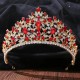 Vintage Baroque Princess Queen Crystal Crown Headwear Rhinestone Tiara for Women Bridal Wedding Hair Dress Accessories Jewelry