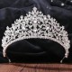 Vintage Baroque Princess Queen Crystal Crown Headwear Rhinestone Tiara for Women Bridal Wedding Hair Dress Accessories Jewelry