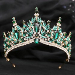 Vintage Baroque Princess Queen Crystal Crown Rhinestone Tiara for Women Bridal Wedding Party Headdress Hair Accessories Jewelry