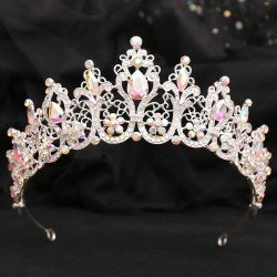 Vintage Baroque Wedding Headband Crystal Crowns for Women Rhinestone Tiaras Hair Jewelry Accessories Headwear Luxury Diadem