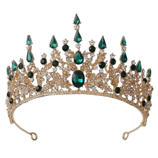 Vintage Lady Fashion Wedding Princess Bridal Headwear Rhinestone Tiara Birthday Crown Hair Accessories for Women Party Headdress