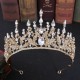 Vintage Lady Fashion Wedding Princess Bridal Headwear Rhinestone Tiara Birthday Crown Hair Accessories for Women Party Headdress